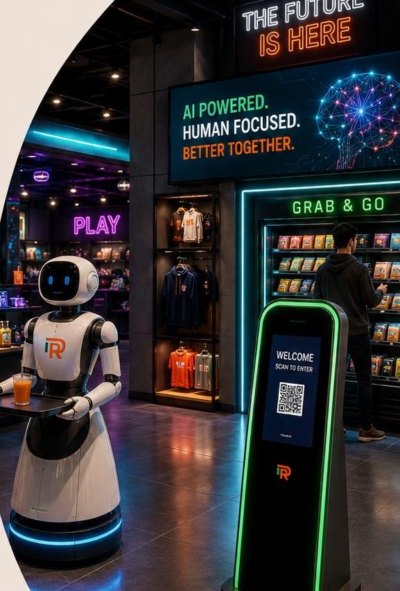 Rendering of robotic coffee and smart retail